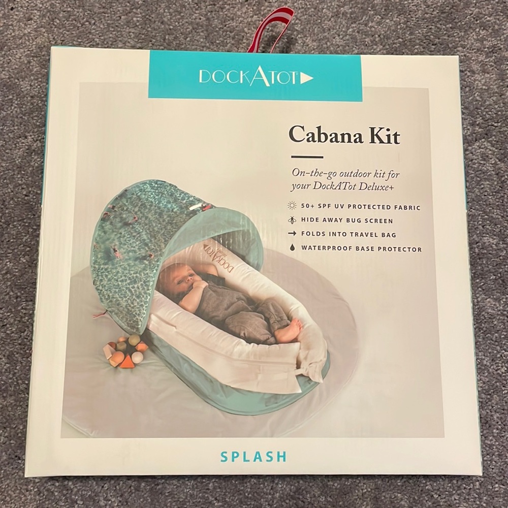 DockATot Cabana Kit in Teal Splash - Portable Sun Canopy for Kids